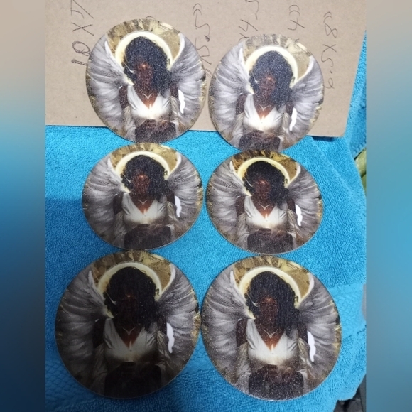 Angel Art Coaster Set Of 6 - Picture 3 of 4